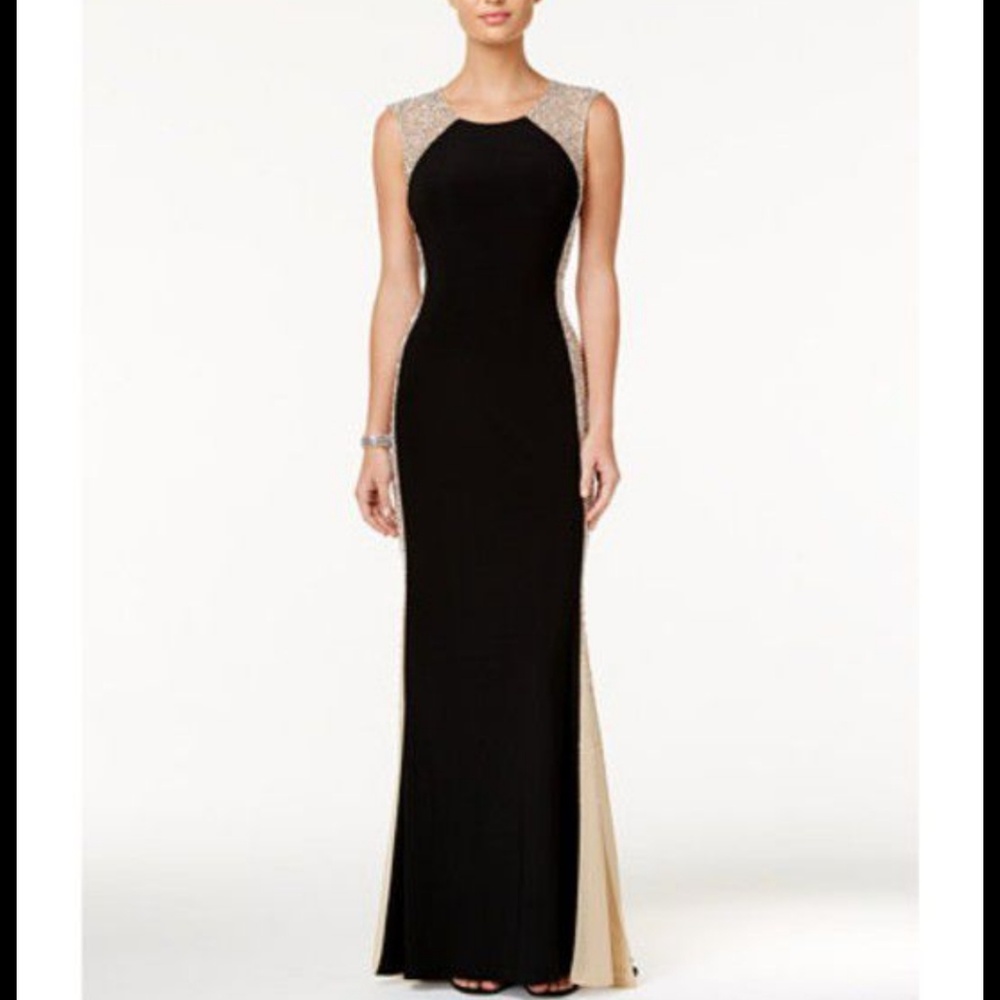 Xscape Rhinestone Illusion Gown